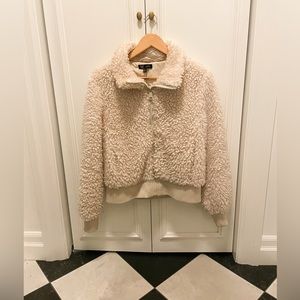 Zara Sherpa bomber jacket size SMALL